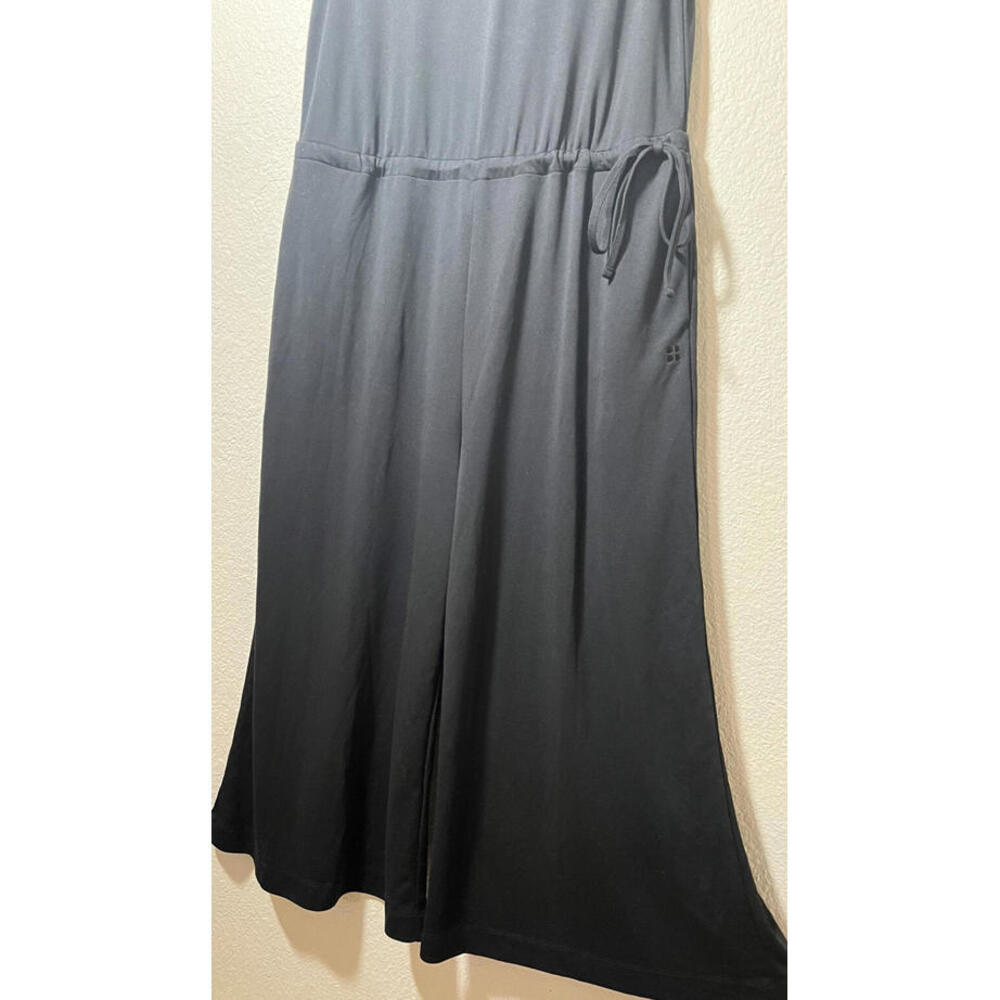 New SWEATY BETTY Cruise V-Neck Wide Leg Cropped Jumpsuit Black Size M Retail$128 - Picture 9 of 12